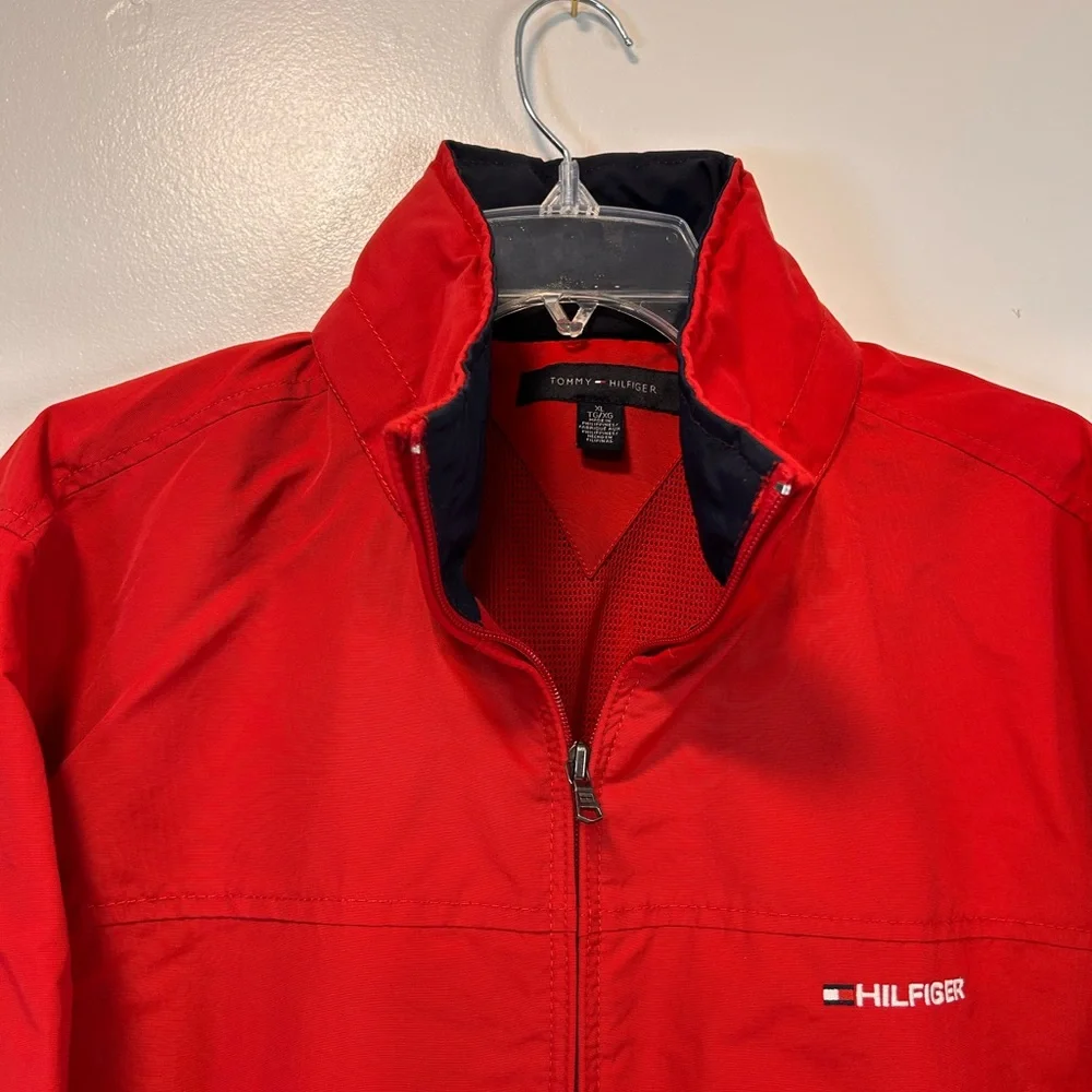 Tommy Hilfiger Water-Resistant Hooded Regatta Red‎ Jacket Men’s Size XL